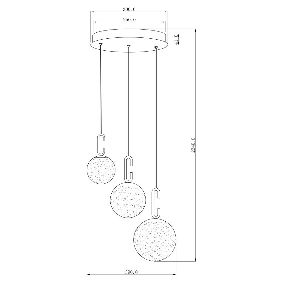 Visilica LED Tyrell MSL-311122-3P 25W