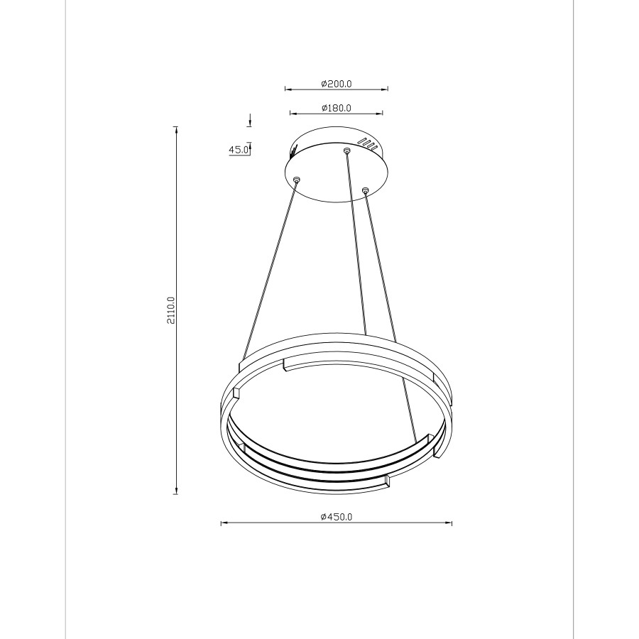 Visilica LED Esme MSL-160002-3P crna