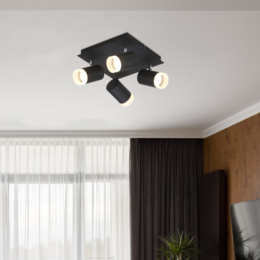 Spot lampa Leipzig ML-22035-04 kvadratna crna