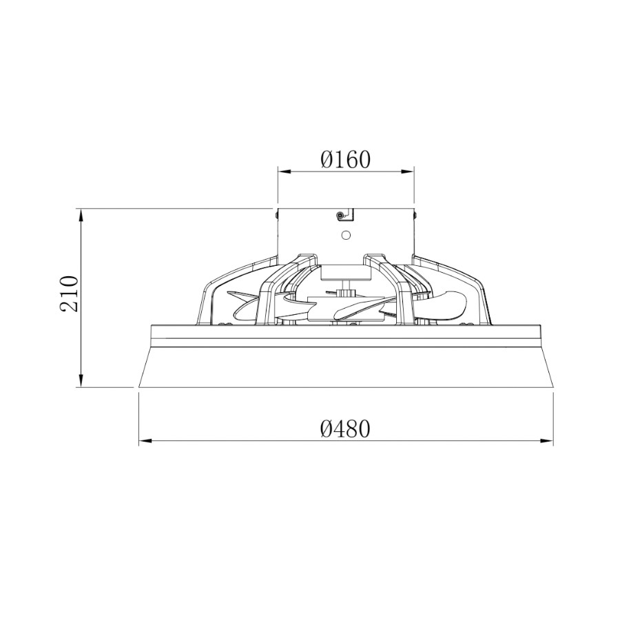Plafonjera sa ventilatorom Houston ML-24 35W bijela