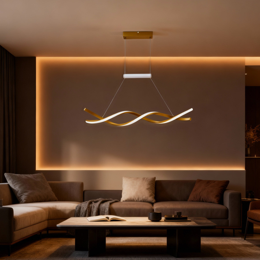 Visilica LED E-light Santana EL-250231 30W 4000K zlatna