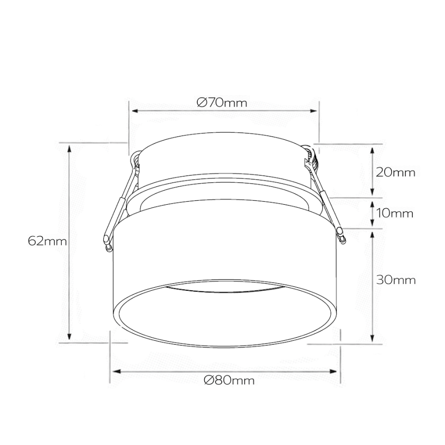 Downlight Selvik ML-2158-01 crna