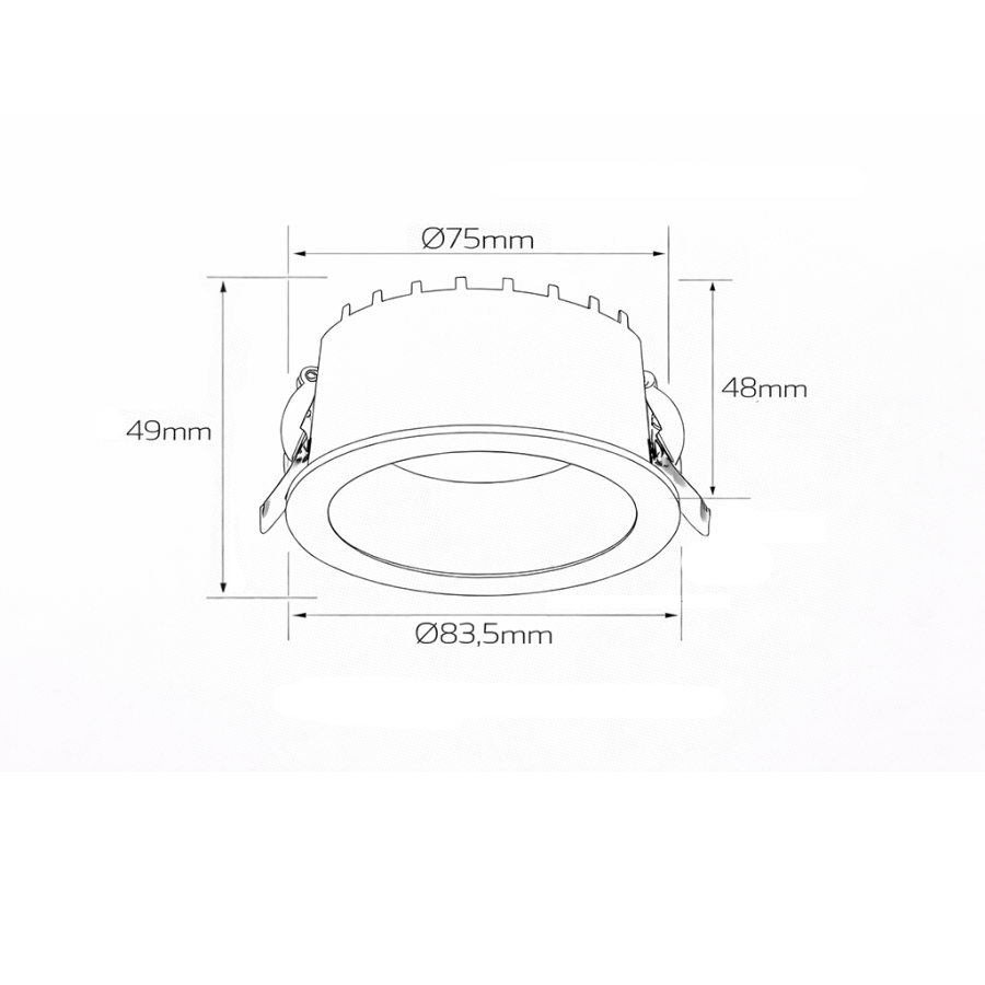 LED downlight Uran ML-8005-8W Bijeli