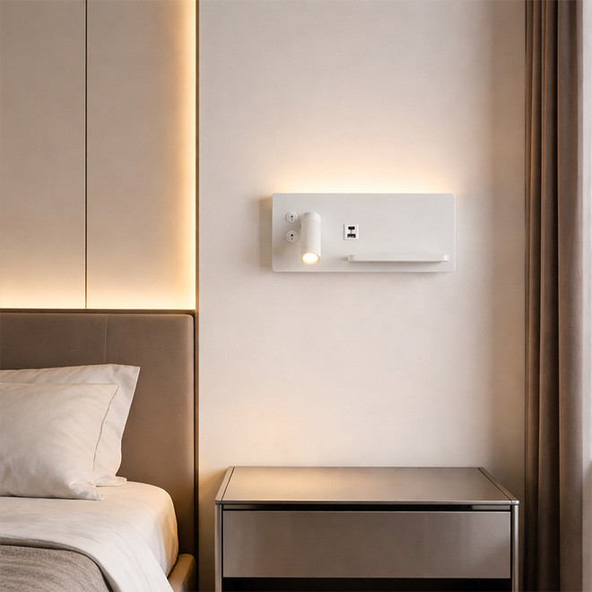 Zidna svjetiljka LED Beckel ML-5825-3W+8W Desna Bijela