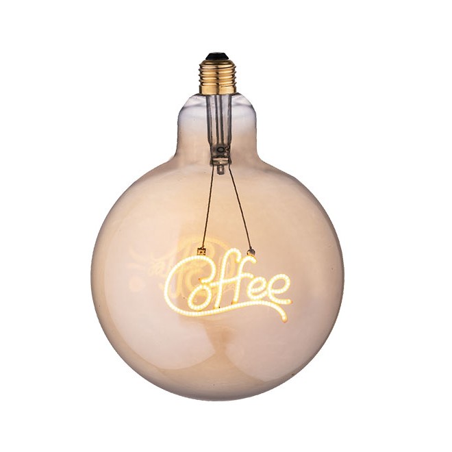 LED filament sijalica E-light ML-G125 4W 2200K coffee