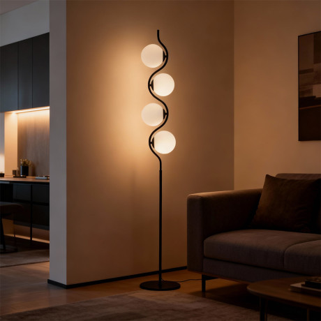 Podna svjetiljka Galloway ML-9343-4F Crna