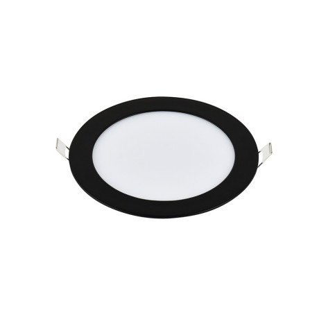 LED panel E-light 12W okrugli ugradni 6500K crni