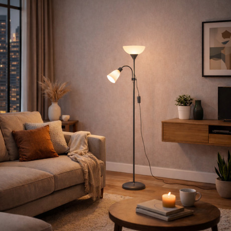 Podna svjetiljka E-light Hester EL-028-2F Siva